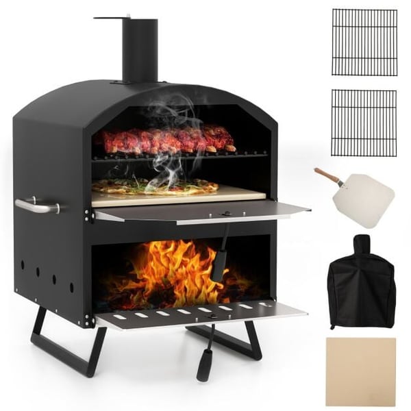 Udendørs Pizzaovn, 24x21x32,5 cm, Sort Udendørs Pizzaovn, 24x21x32,5 cm, Sort
