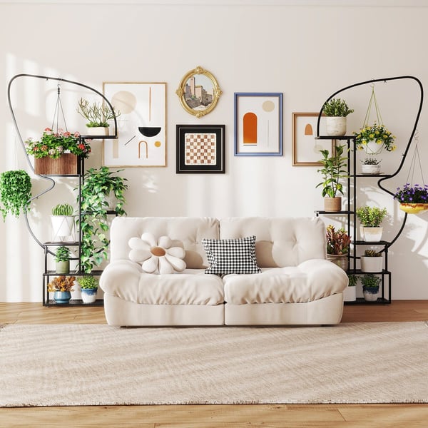 Planteholder, 87x26x185 cm, Sort