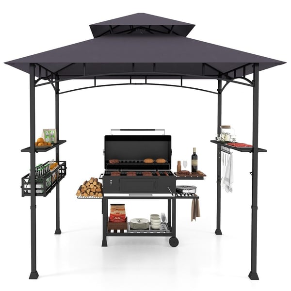 Grillpavillon, 242x153x250 cm, Mørkegrå