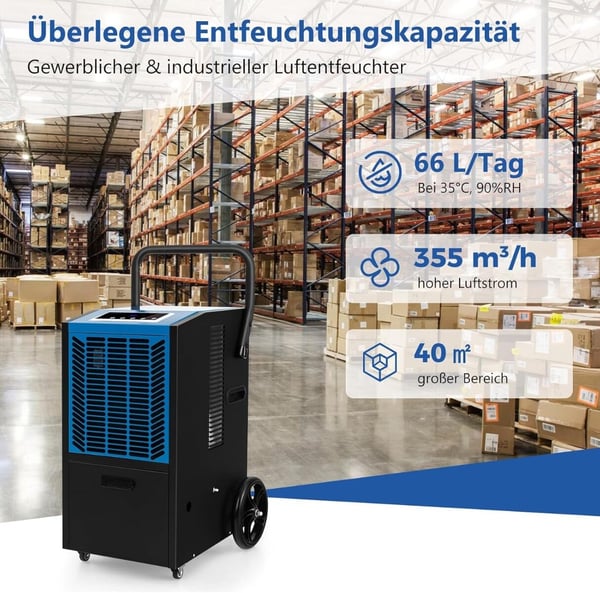 Affugter, 66 L/dag, Timer, Automatisk afrimncmg