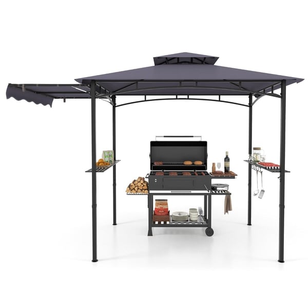 BBQ Pavillon, 318x153 cm, Mørkegrå
