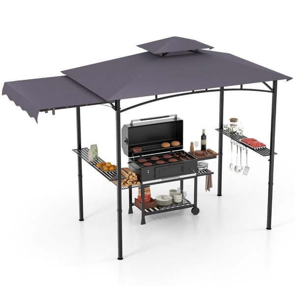 BBQ Pavillon, 318x153 cm, Mørkegrå