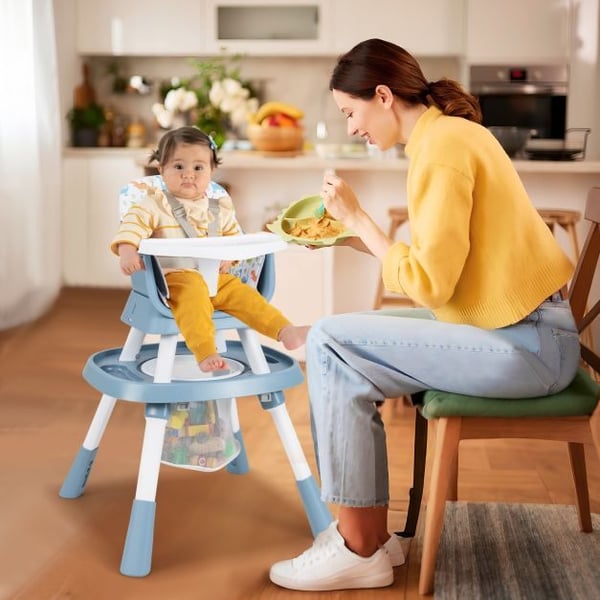 Babystol, 16-i-1 konvertibel, 60x60x93 cm, blå
