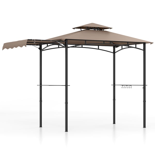 Grillikatoksen teltta, 318x153 cm, ruskea