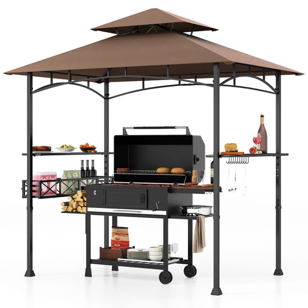 Udendørs Grill Pavillon, 242x153 cm, Brun