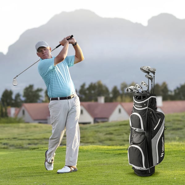 Golfkøllesæt, 9 dele, grå