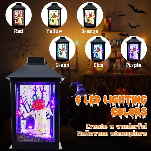 Halloween-lampepost, 50x32x155 cm, sort