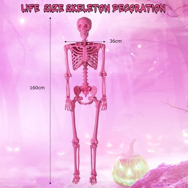 Skelet, 5,5 FT, Lyserød - materiale: pp + pe