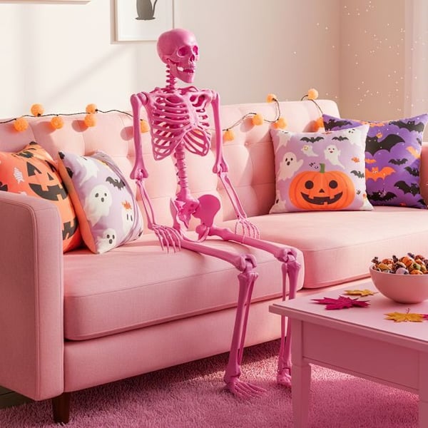 Skelet, 5,5 FT, Lyserød - materiale: pp + pe