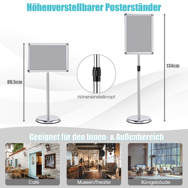 Informationsstander, 33x24 cm, Sort