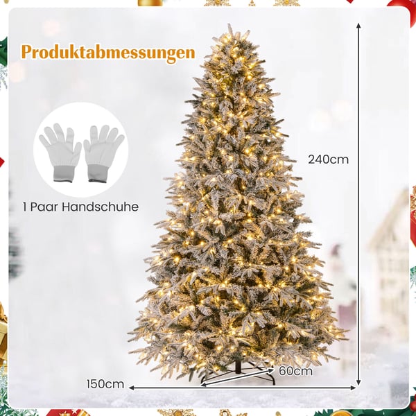 Tekokuusi, 240 cm, Vihreä ja Valkoinen