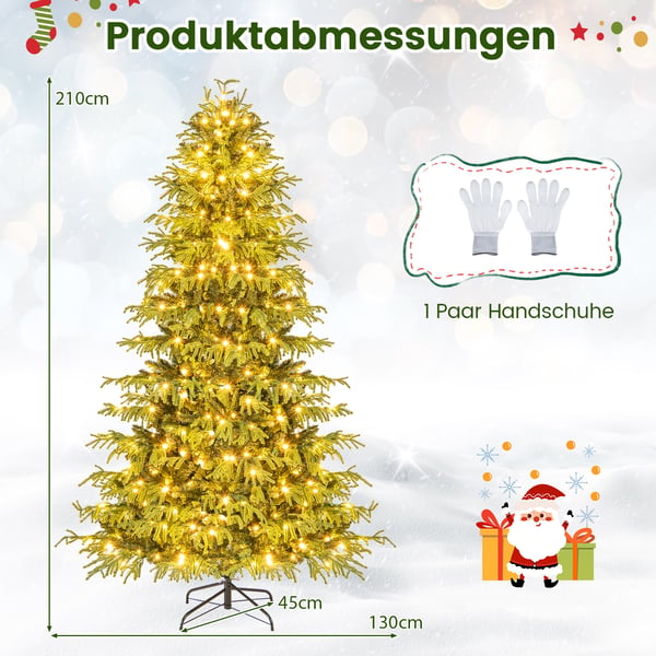 Kunstigt juletræ, 210 cm, grøn