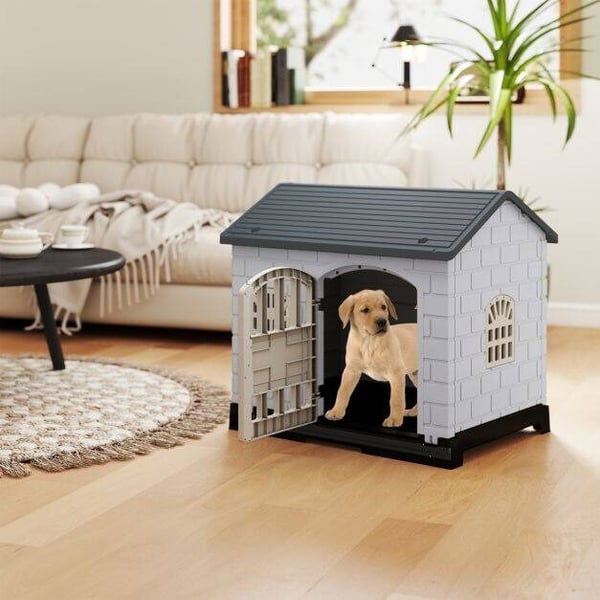 Udendørs Hundekennel, 75x58x65 cm, Grå
