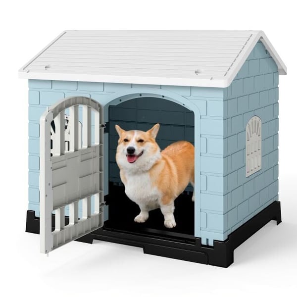 Udendørs Hundekennel, 75x58x65 cm, Blå