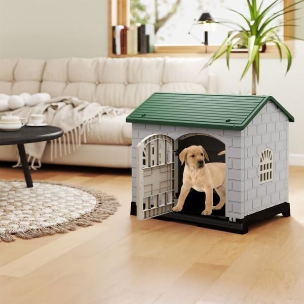 Udendørs Hundekennel, 75x58x65 cm, Grøn