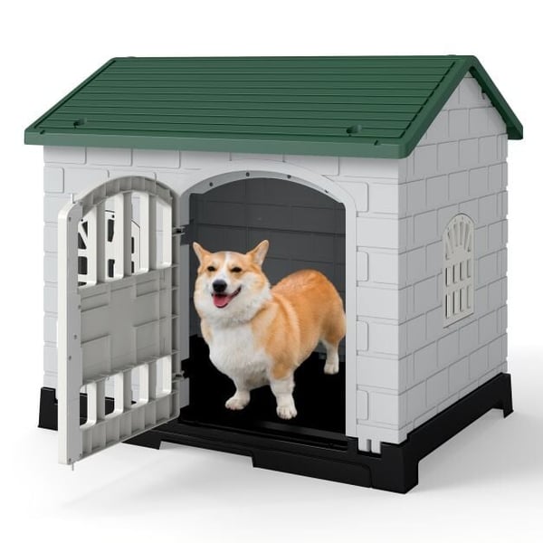 Udendørs Hundekennel, 75x58x65 cm, Grøn