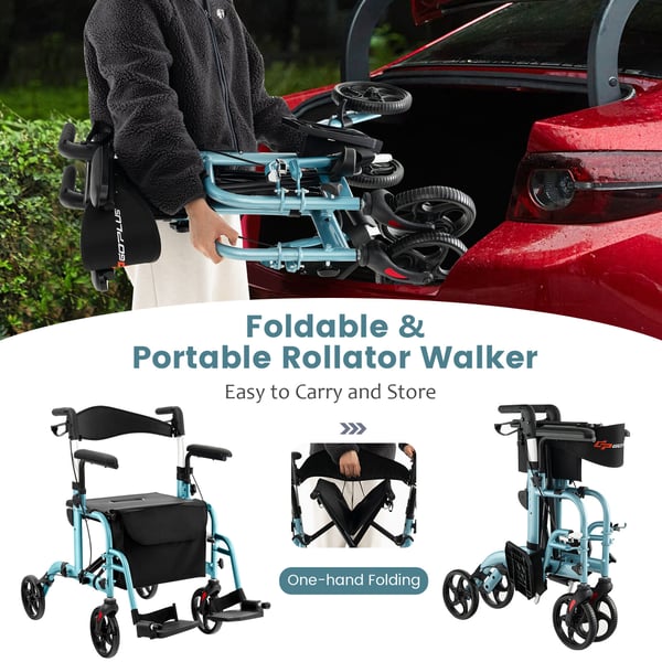 Rollator, 103×64×85 cm-38cm, Navy
