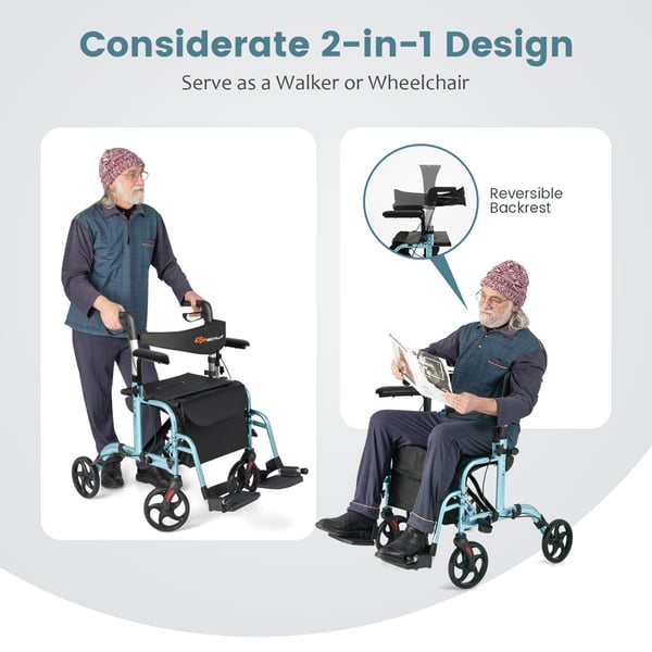 Rollator, 103×64×85 cm-38cm, Navy