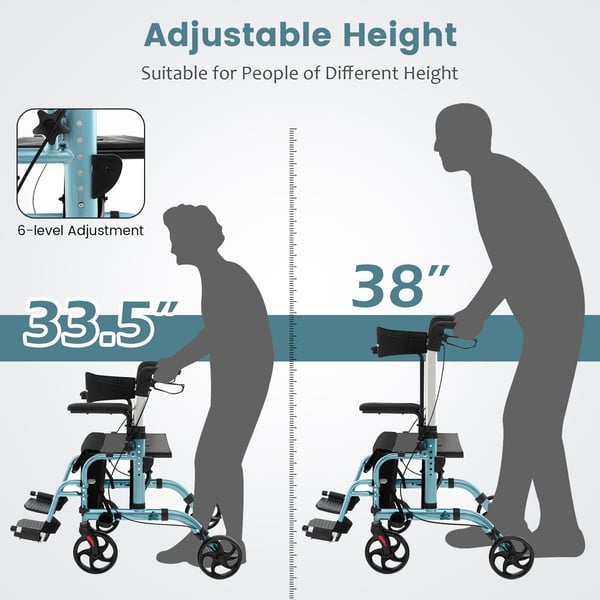 Rollator, 103×64×85 cm-38cm, Navy