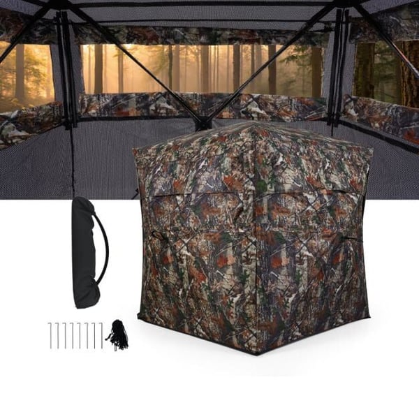 Jordtelt, 147x147x170 cm, Camouflage