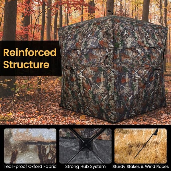 Jordtelt, 147x147x170 cm, Camouflage
