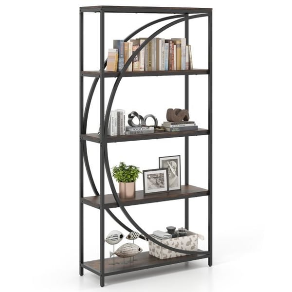 Etagere-kirjahylly, 86x30x175 cm, rustiikcmruskea