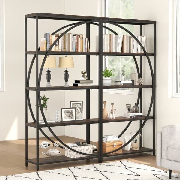 Etagere-kirjahylly, 86x30x175 cm, rustiikcmruskea
