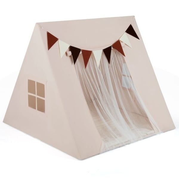 Lasten leikkiteltta, 120x120x105 cm, beige