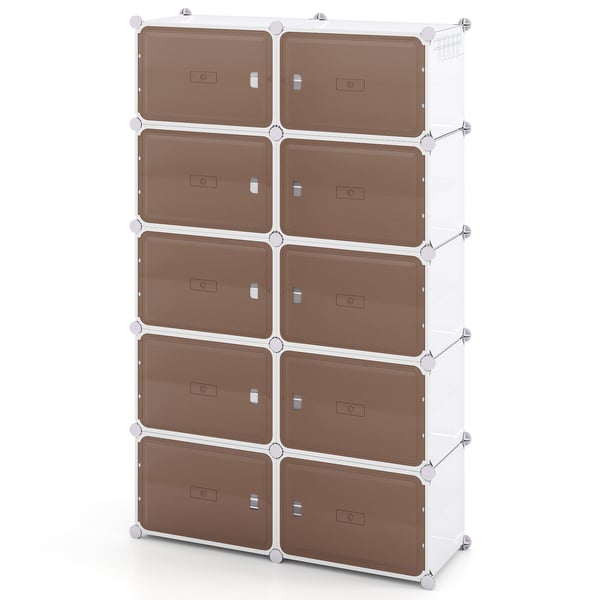 Skoskab, 10-niveauer, 95x32x155 cm, Hvid Skoskab, 10-niveauer, 95x32x155 cm, Hvid