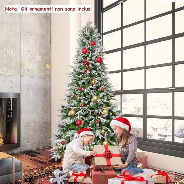 Kunstig juletræ, 225 cm, hvid
