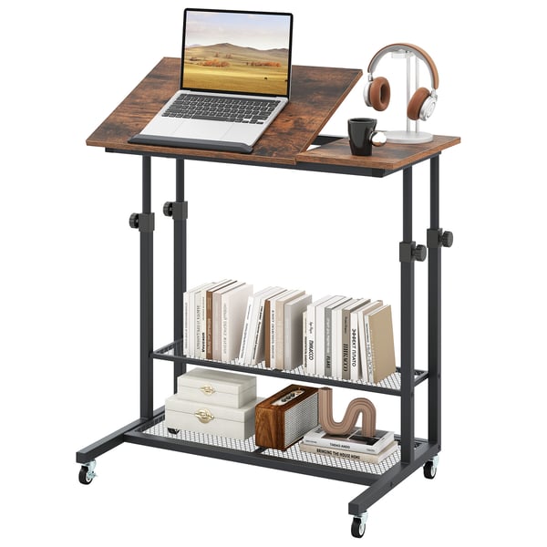 Mobilstander, 80x50x63-89 cm, Brun