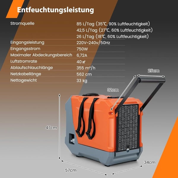 Affugter, 34x57x47 cm, Orange