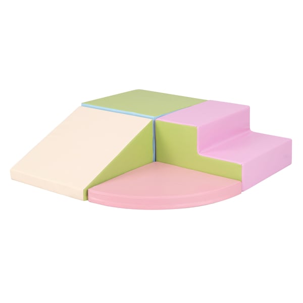 Skumlegesæt, 4-delt klatre- og kravleblok-sæt, 45,5x45,5x25 cm, Pink
