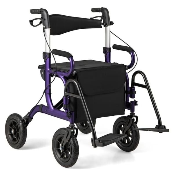 Rollaattori istuimella, 64x103x101.5 cm, violetti