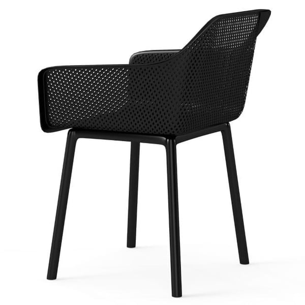 Ruokatuolit, 2 kpl, 57.2x54.6x81.3 cm, musta
