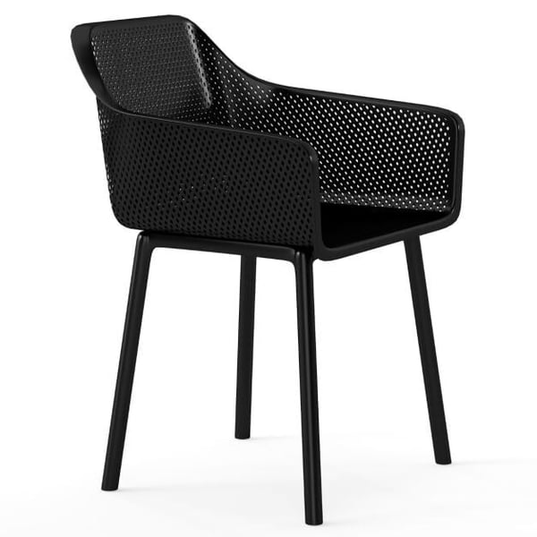 Ruokatuolit, 2 kpl, 57.2x54.6x81.3 cm, musta