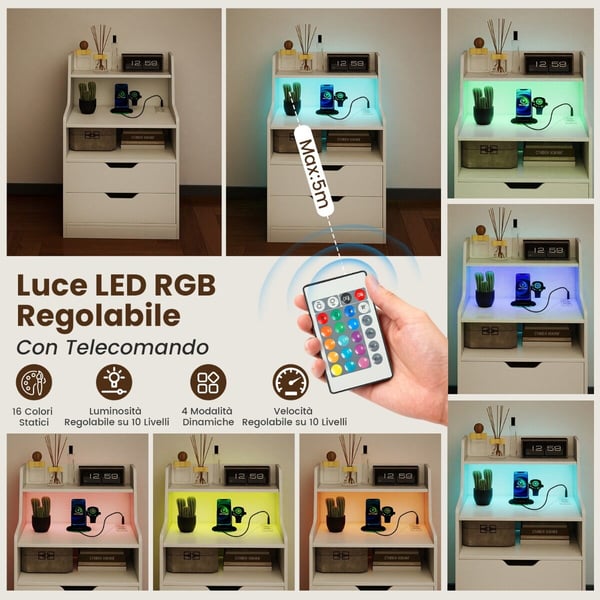 Natbord, LED, Hvid, Star, Kodustaar