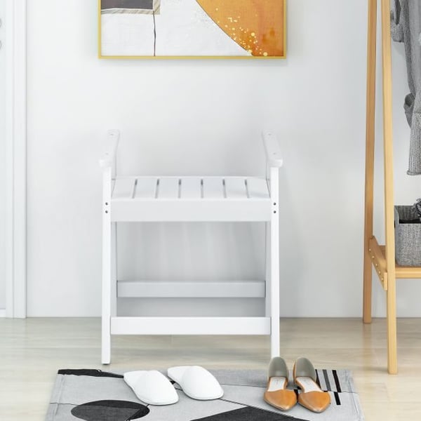 Brusebænk, 58,4x52,1x61 cm, Hvid