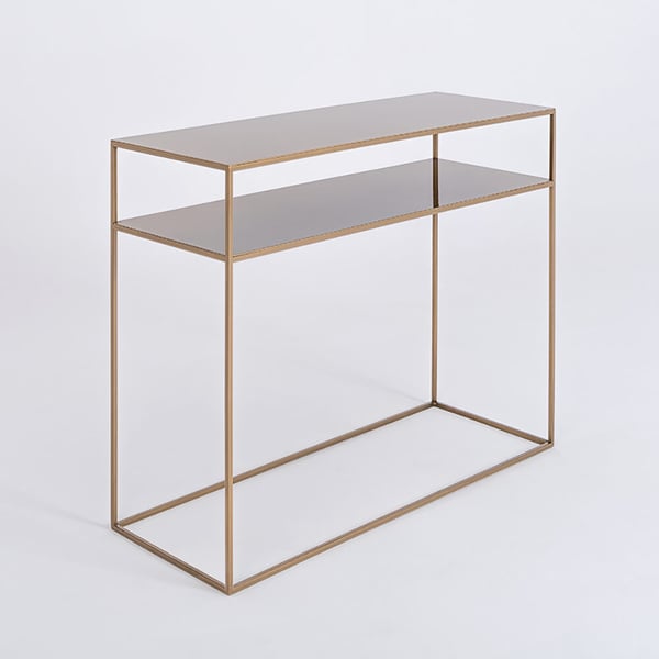 Konsolbord, TENSIO 2 FLOOR METAL, 100x35 cm, guld Konsolbord, TENSIO 2 FLOOR METAL, 100x35 cm, guld