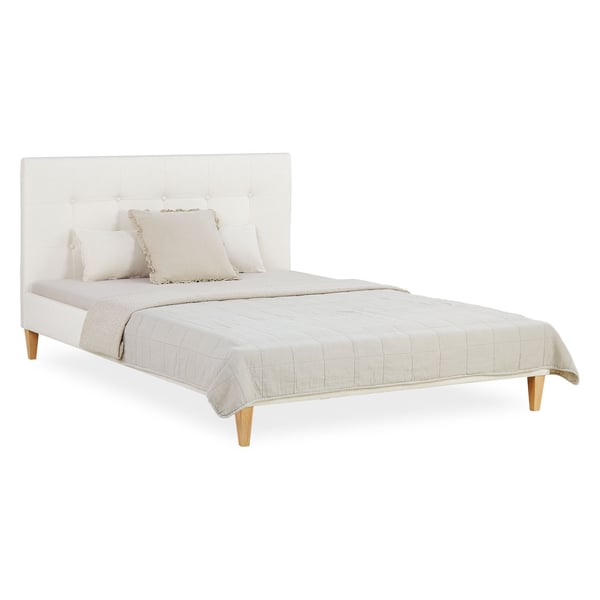 Säng med stoppad gavel, Home, 145,5x95x211 cm, Beige