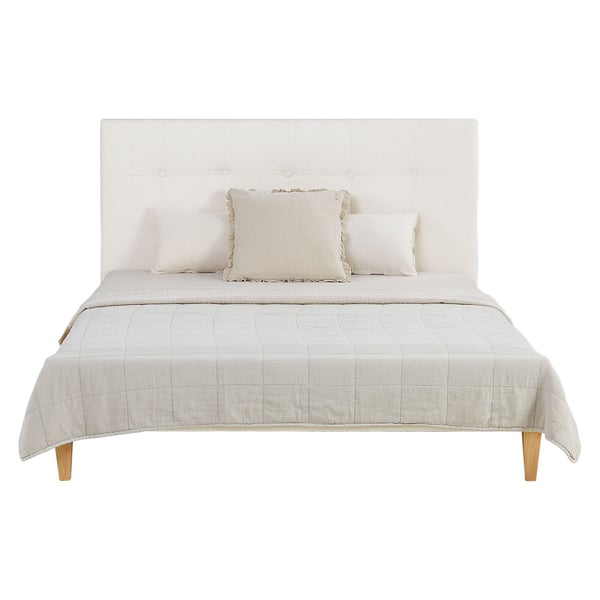 Säng med stoppad gavel, Home, 145,5x95x211 cm, Beige