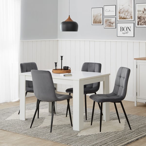 Spisestol sæt, Home, 43,5x88x50 cm, Grå