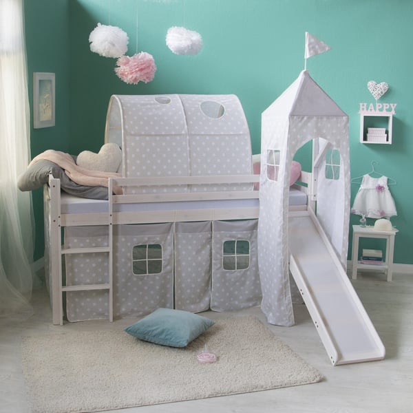 Børneseng med hems, Home, 207,5x219,5x228 cm, Hvid