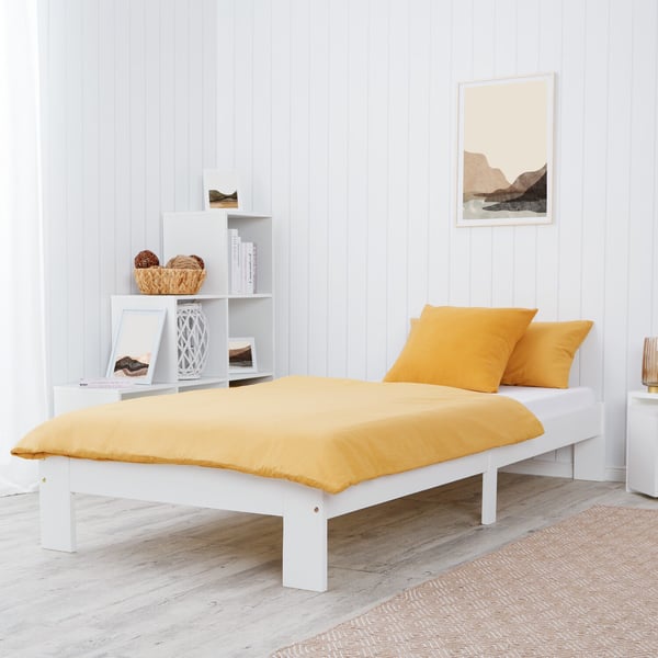 Sengeramme, Home, 95,5x204x30 cm, Hvid