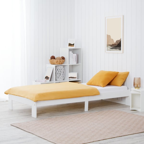 Sengeramme, Home, 95,5x204x30 cm, Hvid