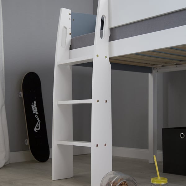 Køjeseng, Home, 208x110x97 cm, Hvid, Grå