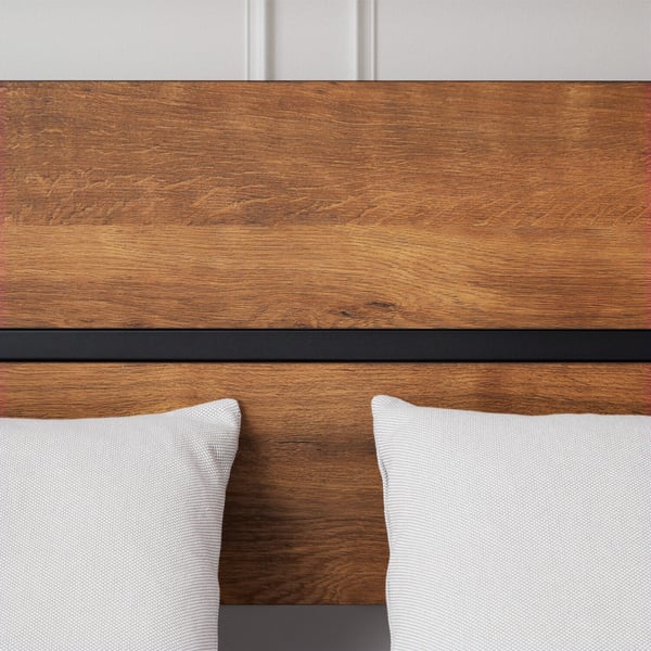 Sängynrunko, Home, 145x94,5x210 cm, musta, ruskea