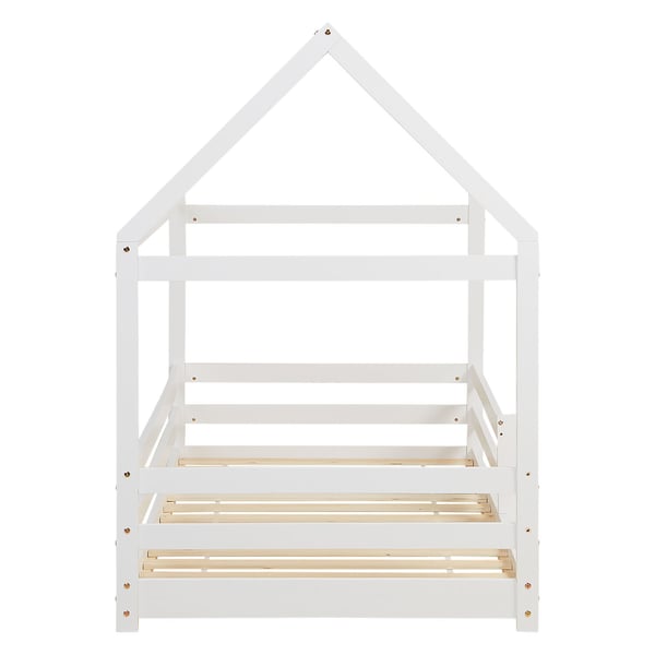 Barnsäng, Home, Hussäng med barriärer, 206x141x97 cm, Vit
