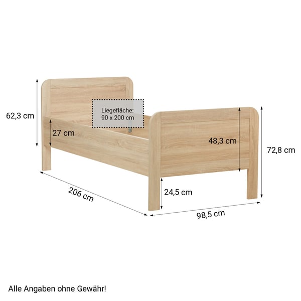 Sengeramme, Home, 98.5x206x87 cm, Brun