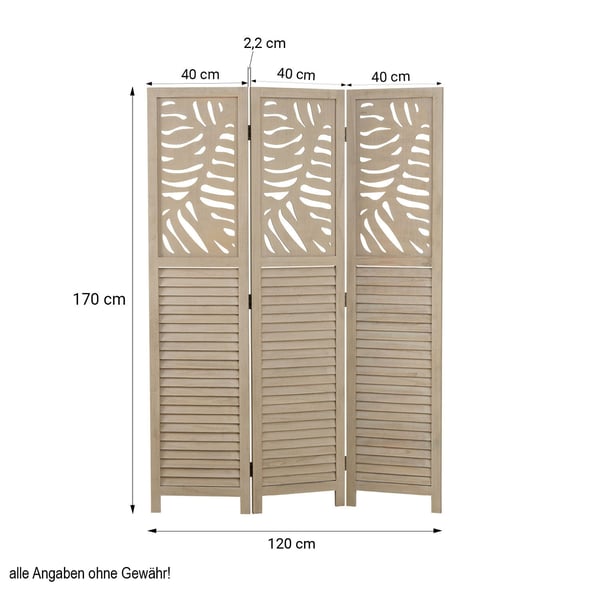 Rumsavdelare, Home, 120x2,2x170 cm, Brun